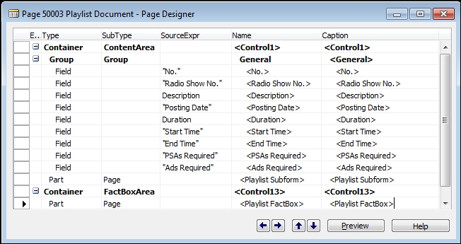 Creating a Factbox page