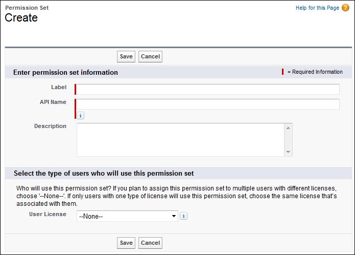 Creating permission sets