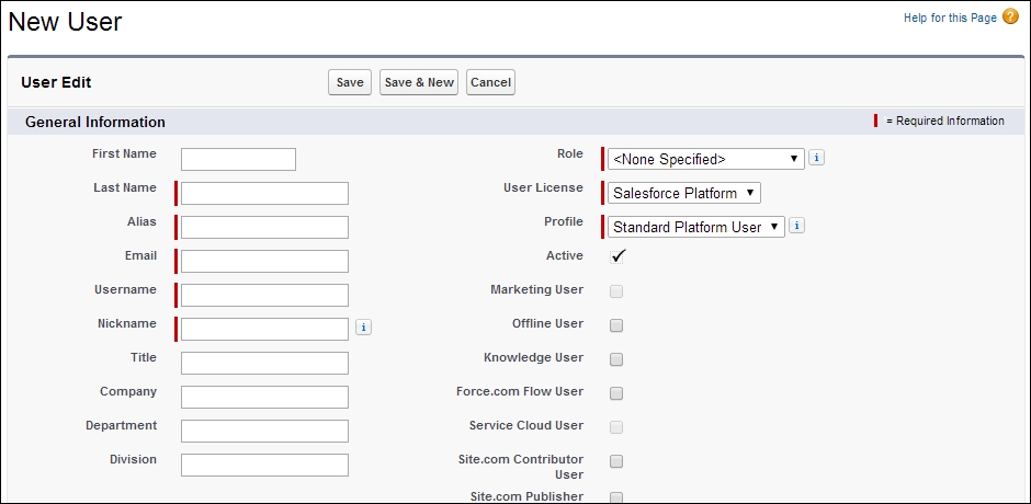 Creating new user records