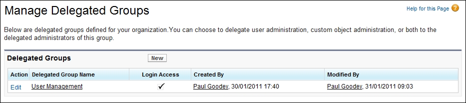 Using delegated administration