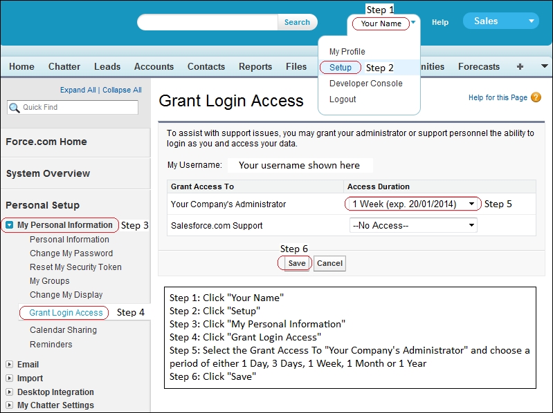 A how-to guide to help users grant login access to you