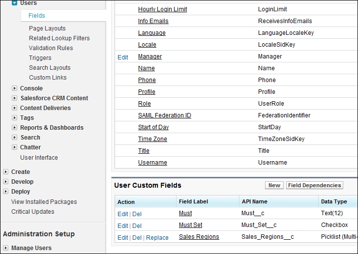 Creating custom user fields