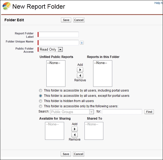 Keep Favorite Report Folders In View