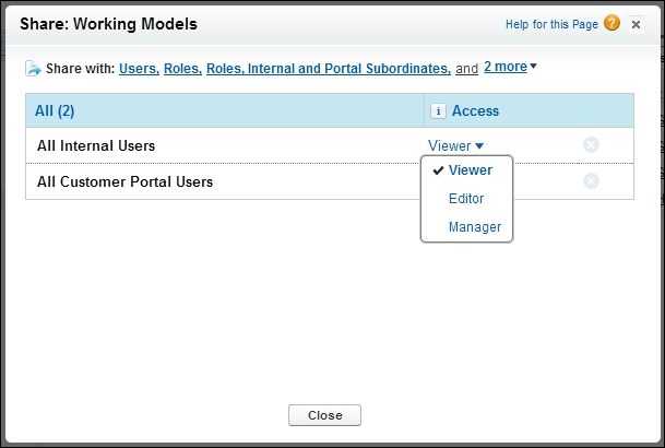 Enhanced sharing for reports and dashboards