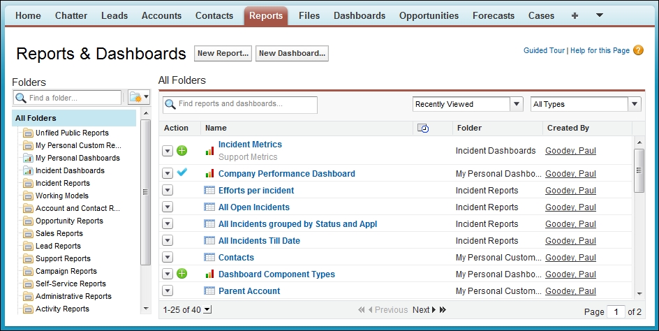 Creating dashboards