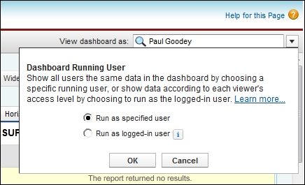 Setting the running user