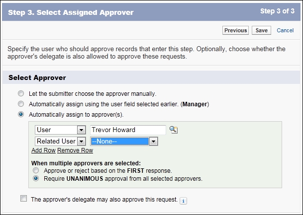 Creating approval steps