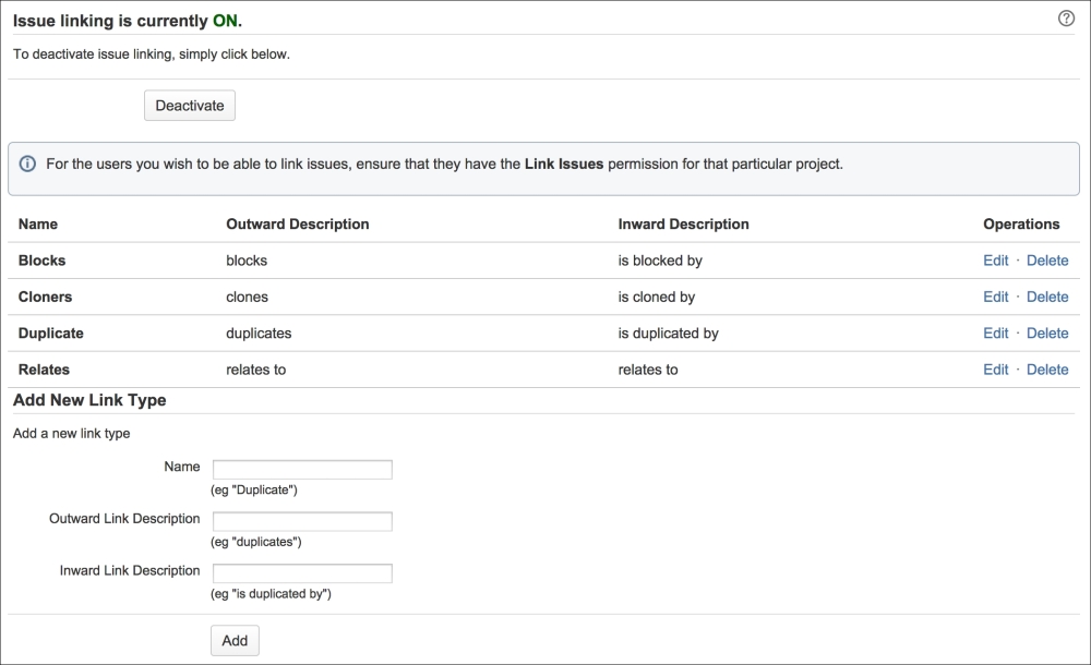 Creating link types