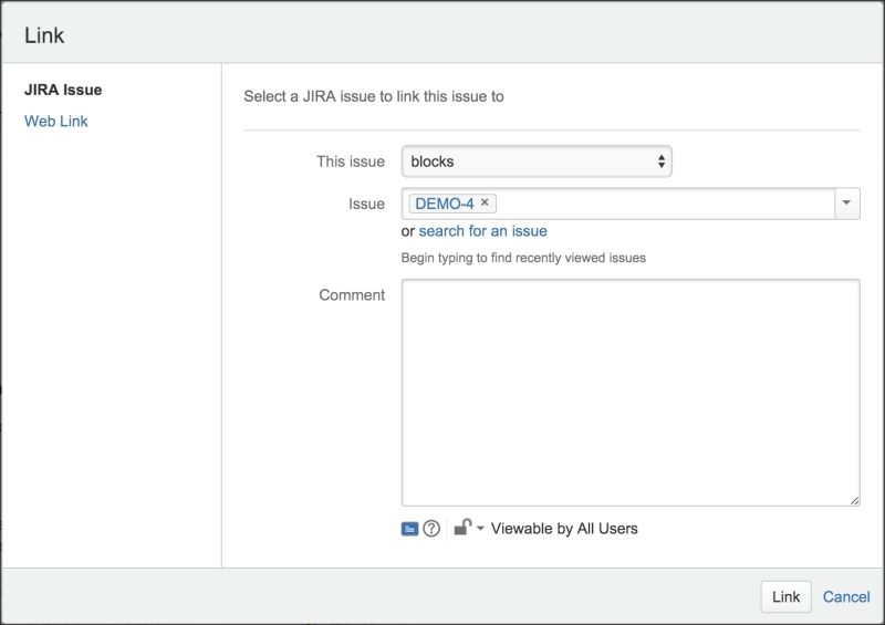 Linking issues with other issues