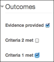 Creating an assignment including outcomes