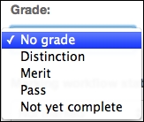 The Grades section
