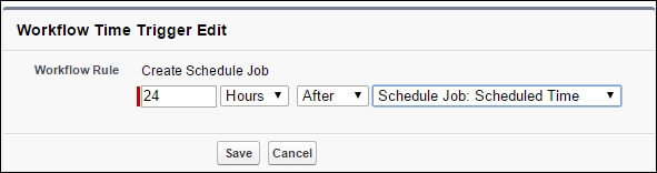 Hands on 8 – creating a recurring job using time-dependent workflow and Process Builder