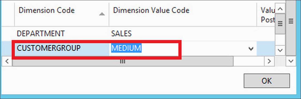 Defining default dimensions on master data