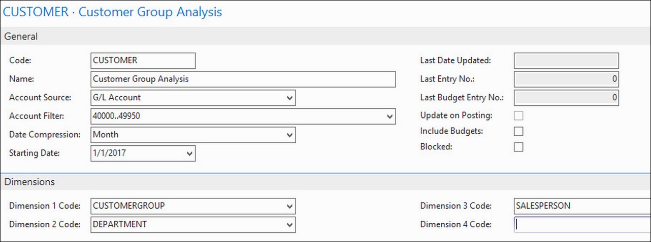 Creating an analysis view