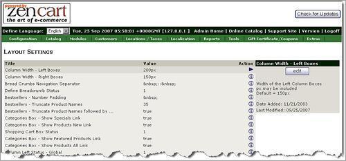 Layout Settings