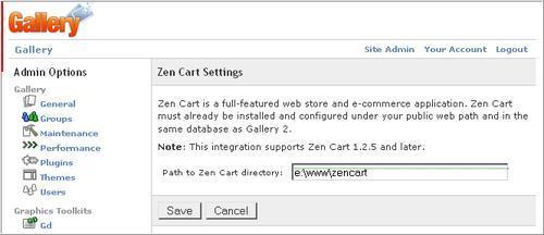 Gallery 2Zen Cart, integrating with CMSDrupal