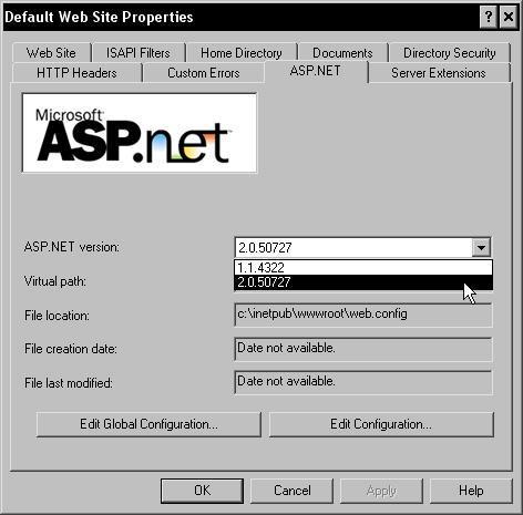 Configuring IIS on Windows XP