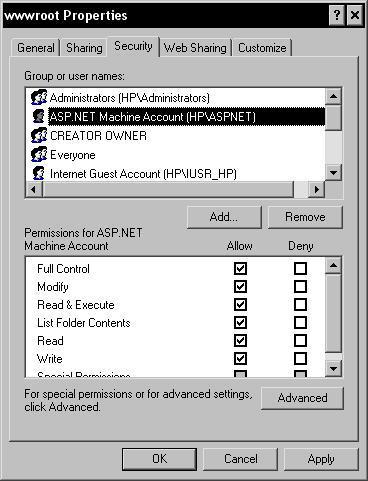 Setting NTFS permissions