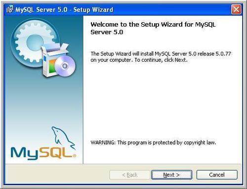 Installing and configuring the MySQL database