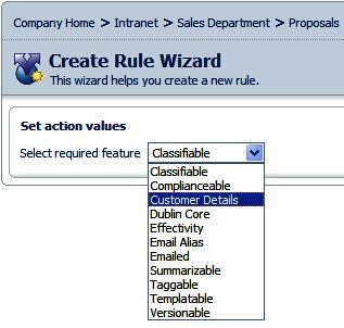 Use custom aspect as a business rule