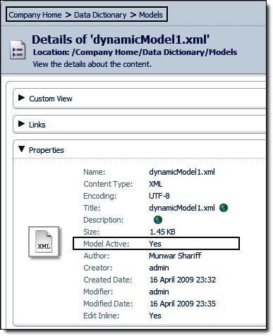 Activating and deactivating a custom model