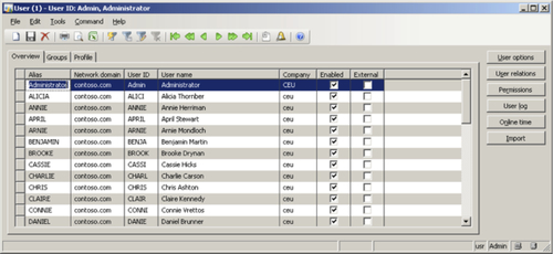 Importing users into Dynamics AX