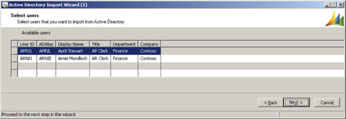 Importing users into Dynamics AX