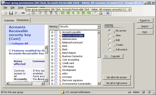 Specifying user permissions in Dynamics AX