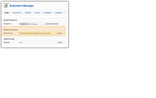 Installation in Joomla!