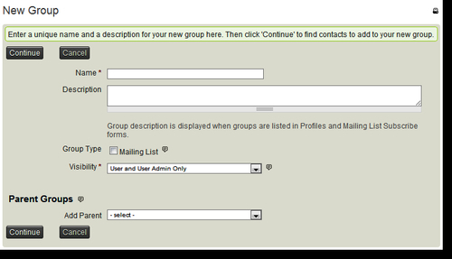 Creating groups