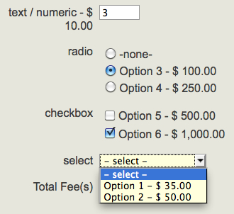 Configuring price sets