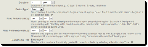 Defining membership types