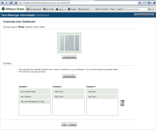 Share dashboards