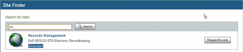 Requesting access to the moderated Records Management site