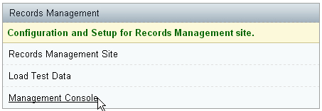 The Records Management Console