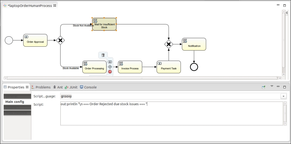 Time for action – designing your first process