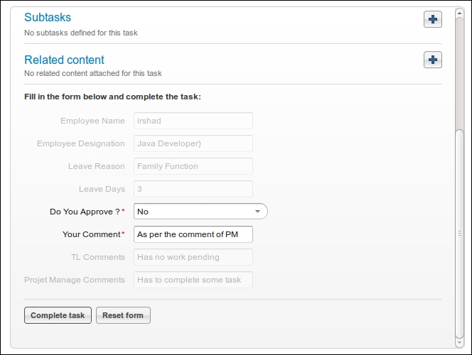 Time for action – implementing a parallel gateway