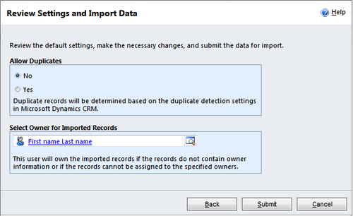 Data import using ZIP file