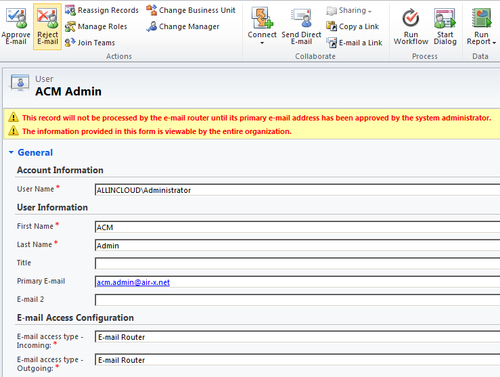 CRM E-mail Router