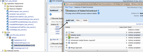 Instance tracking from EM Console