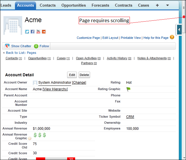 Showing a tabbed Account Detail page using Visualforce