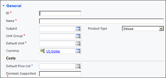 Product entity design