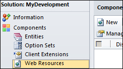 Creating web resources in Microsoft CRM 2011