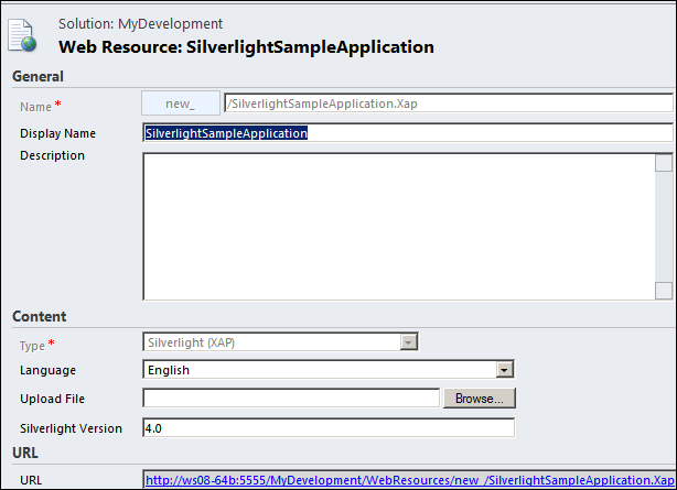 Deploying the Silverlight application in Microsoft CRM 2011