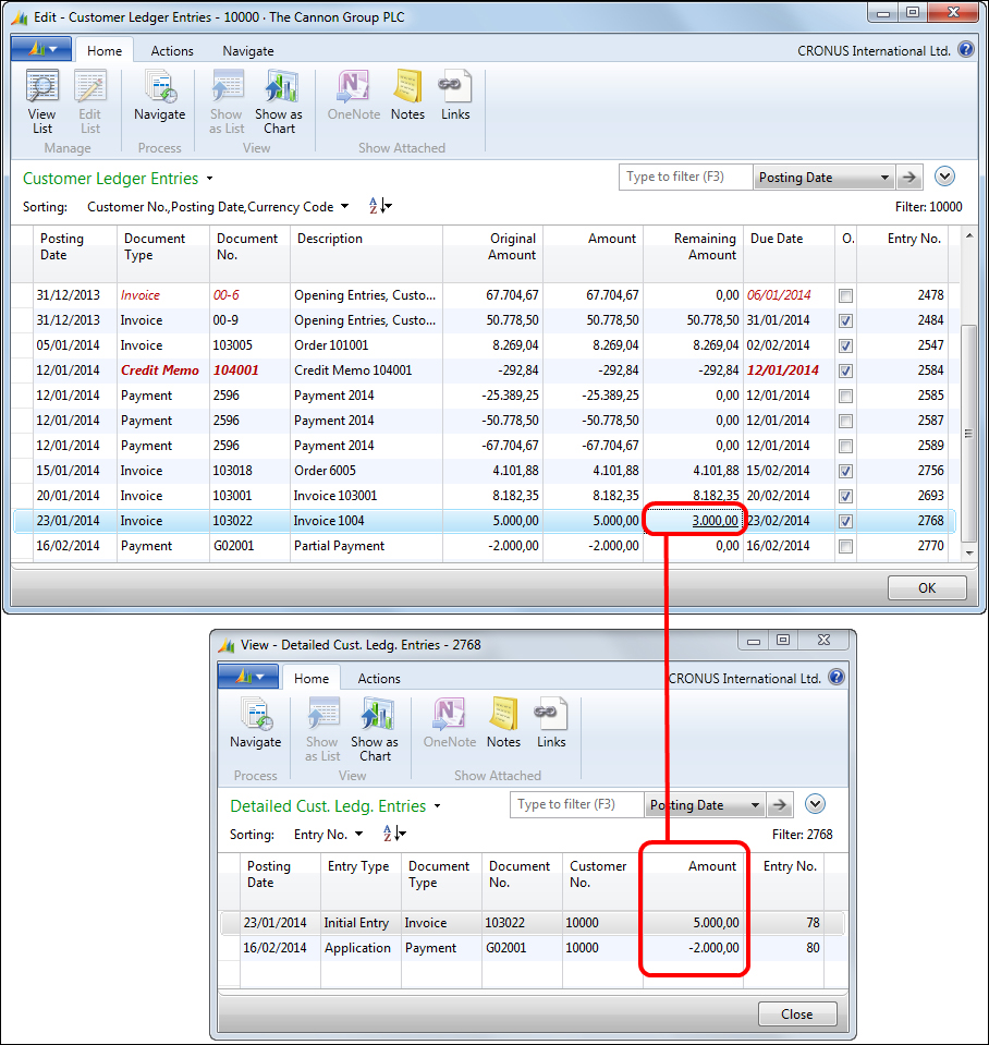 Creating ledger entries