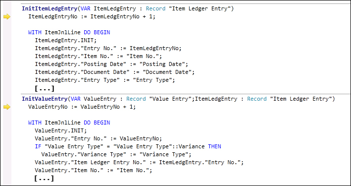 Checking the posting routine with an example