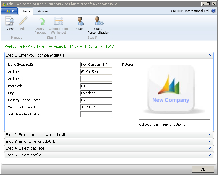 Configuration wizard