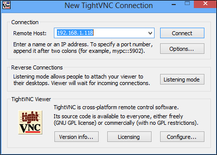 Connecting remotely to virtual machines using VNC