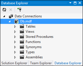 Adding SQL Server database