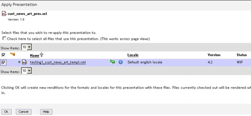 15.3 Reapplying Presentation Files